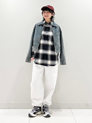 GU公式 | デニムジップアップブルゾン(セットアップ可能)