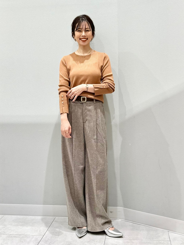 パフィータッチ スキッパーポロセーター(長袖)、ブラッシュド