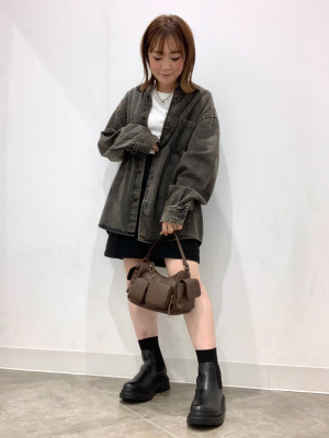 GU公式 | ウォッシュドシャツ(デニム)