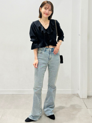 GU公式 | ラッフルボレロブラウス