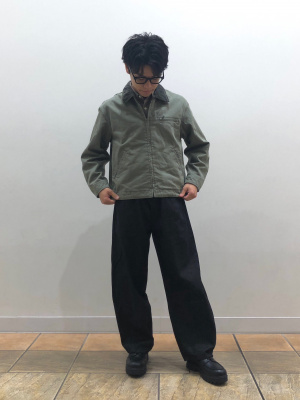 GU公式 | ウォッシュドコットンワークジャケット