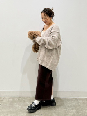 GU公式 | ブラッシュドヤーンカーディガン(長袖)