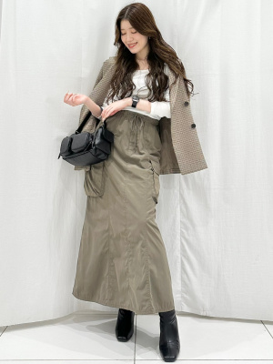 DOKUページ GU公式 | ダブルブレストチェックジャケット(セットアップ可能)