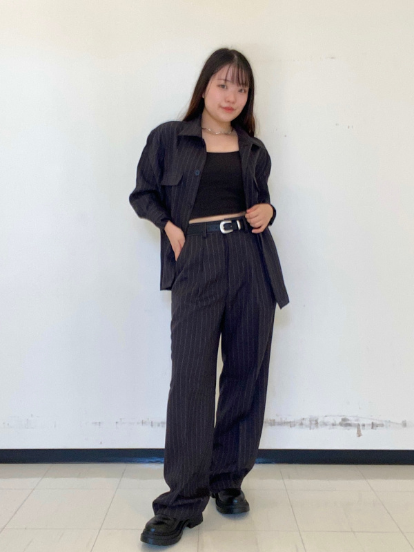 ★希少★GUツータックバギースラックス ストライプ Mサイズ 美品 希少 GU ツータックバギースラックス ストライプ Mサイズ