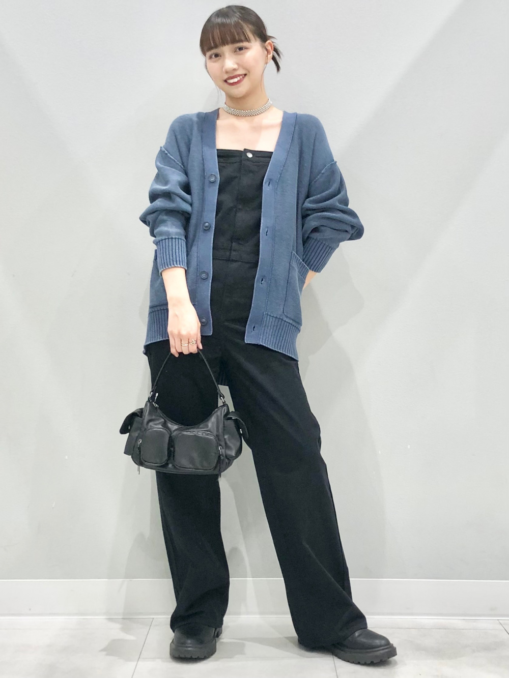 GIRLSパフィータッチロングカーディガン(長袖)JR、ワイド