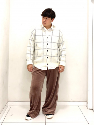 GU公式 | ベロアサイドラインプルオンパンツ(セットアップ可能)