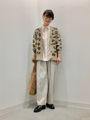 YURU IRO 2本セット GU公式 | GIRLSオーバーサイズカーディガン(レオパード)JR