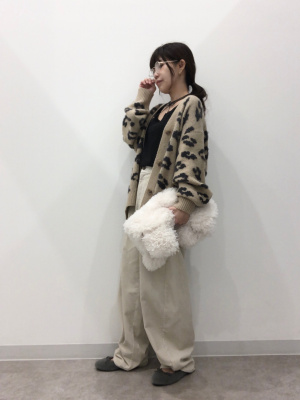 GU公式 | GIRLSオーバーサイズカーディガン(レオパード)JR