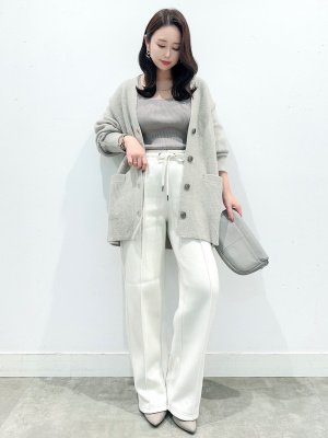 GU公式 | リブニットスクエアネックタンクトップ(2024年モデル)