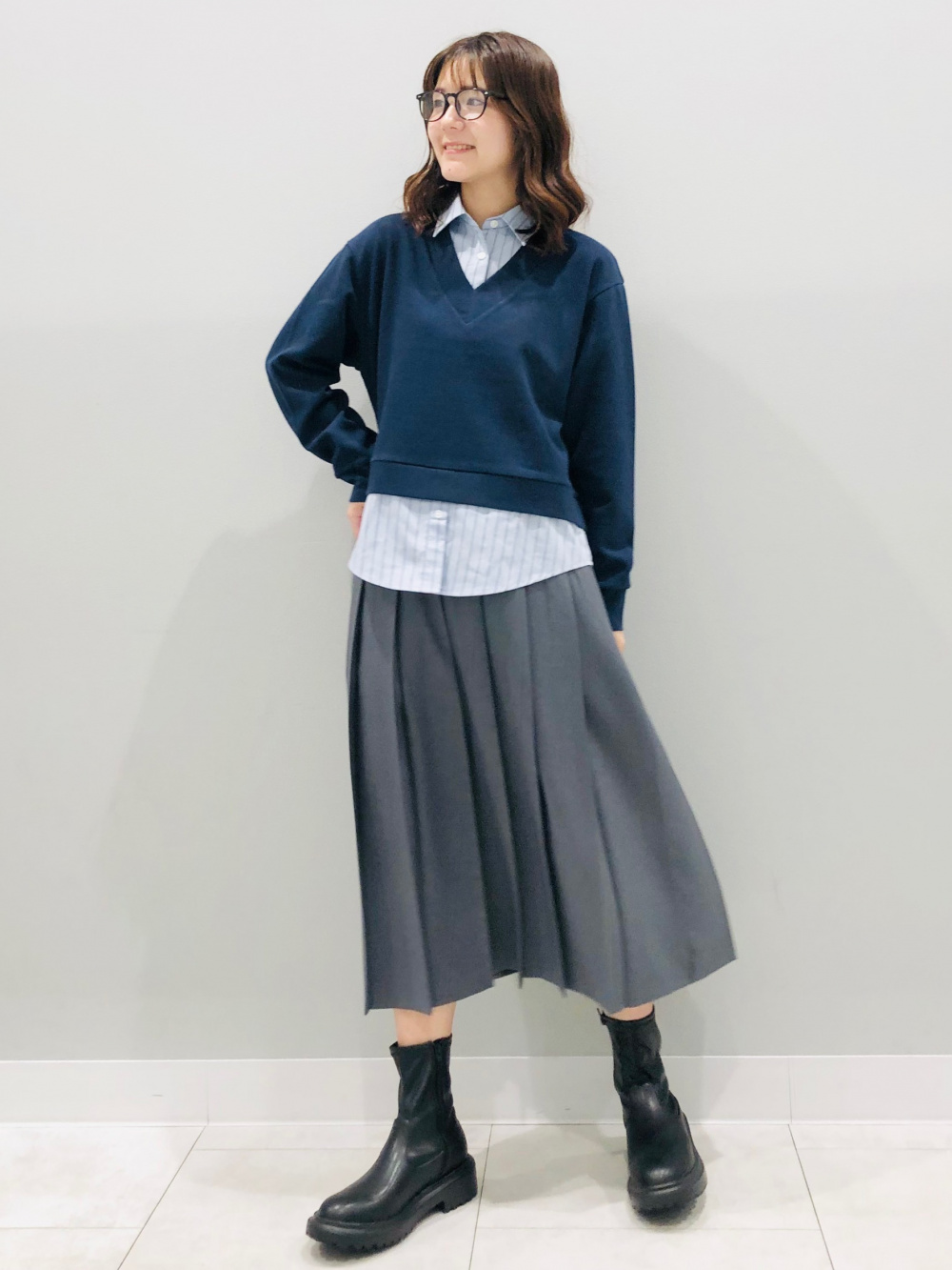 ストレッチフリースハーフジッププルオーバー(長袖)(セットアップ可能