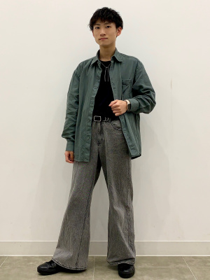 GU公式 | ミドルライズワイドジーンズ(丈標準72.0～76.0cm)