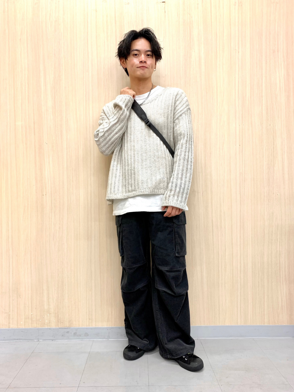 nimoページ GU公式 | イージーケアバンドカラーシャツ(長袖)SW