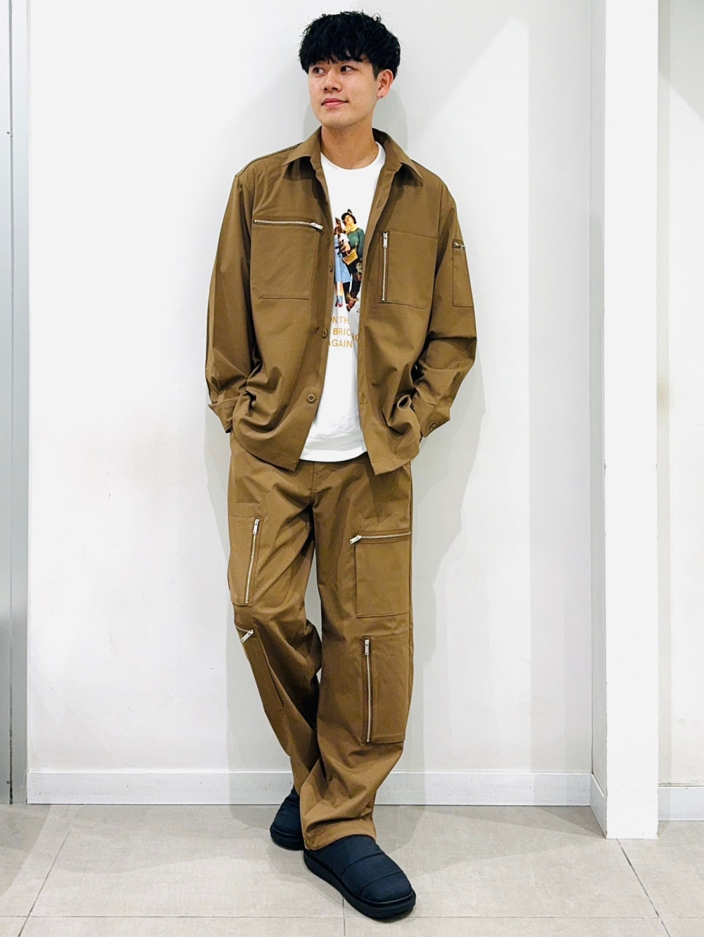 GU undercover UG セットアップ スーツ ジャケット パンツ ジップポケットシャツ UNDERCOVER(セットアップ可能)、ジップ