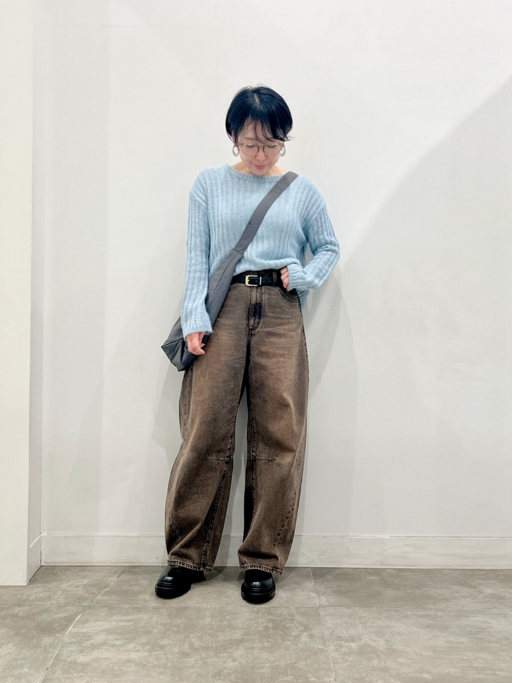 ライトヘアリーボクシーセーターQ、フロントジップナローロング ライトヘアリーボクシーセーターQ、フロントジップナローロング