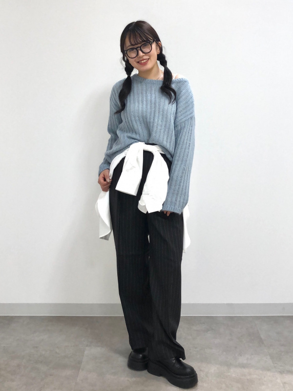 ツータックバギースラックス(ストライプ)(セットアップ可能)（メンズ