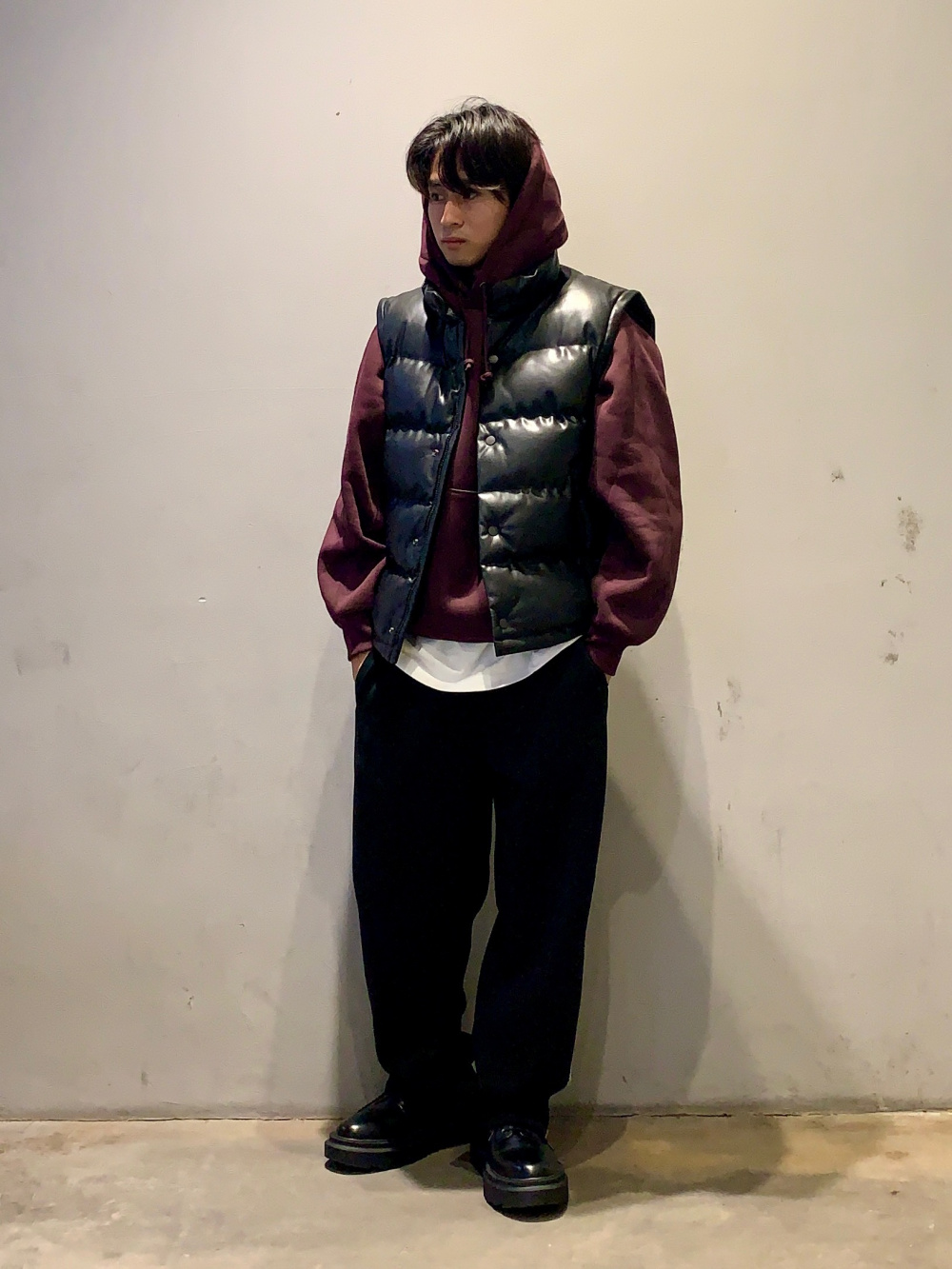 ヒートパデッドコンバーチブルコート UNDERCOVER、ジップ