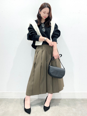 GU公式 | パフィータッチスキッパーケーブルセーター