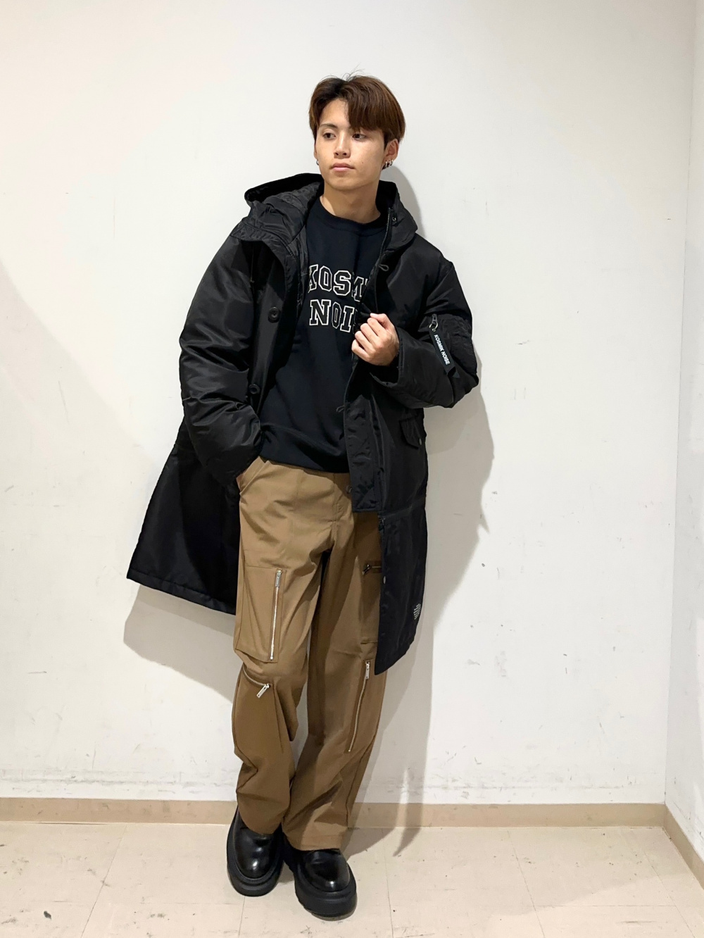 ジップポケットシャツ UNDERCOVER(セットアップ可能)、ジップ