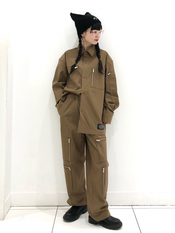 GU UNDERCOVER ワークシャツとワークパンツのセットアップ
