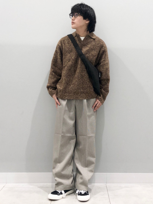 RyO様確認用 GU公式 | ツータックバギースラックス(チェック)(セットアップ可能)