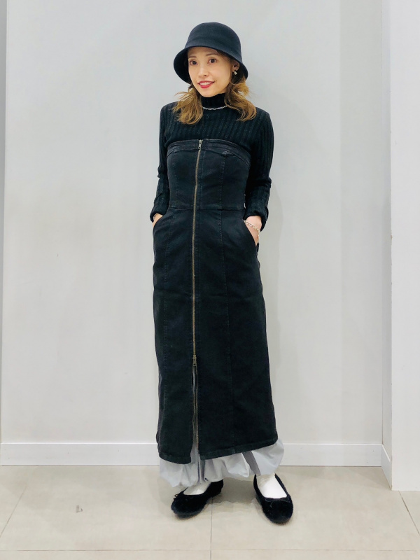gu denim front zip dress white christmas dresses Denim Doll Front Zipper Mini Dress