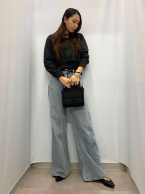 GU公式 | ミドルライズワイドジーンズ+EC(丈長82.0cm)