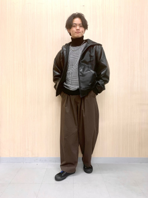 GU公式 | スムースニットタートルネックセーター(チェック)