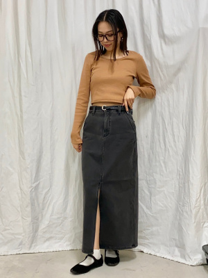 GU公式 | 裏フリースデニムスカート