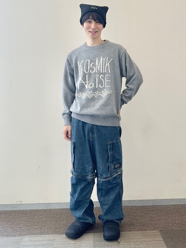 クルーネックセーター UNDERCOVER、デニムコンバーチブルワイドカーゴ