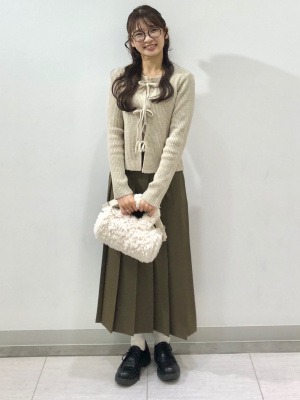 GU - 多部未華子さん衣装 GU フロントリボンカーディガン の通販