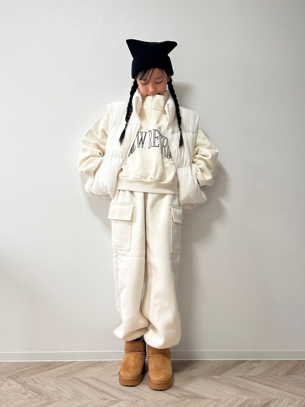 GIRLSヘビーウェイトスウェットカーゴプルオンパンツJR(セットアップ