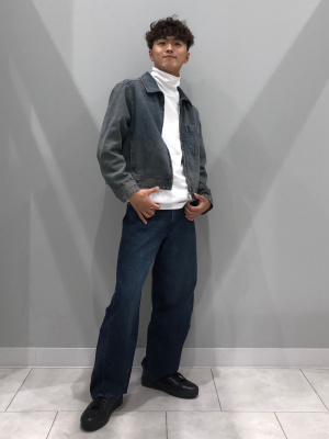 GU公式 | デニムジップアップブルゾン(セットアップ可能)