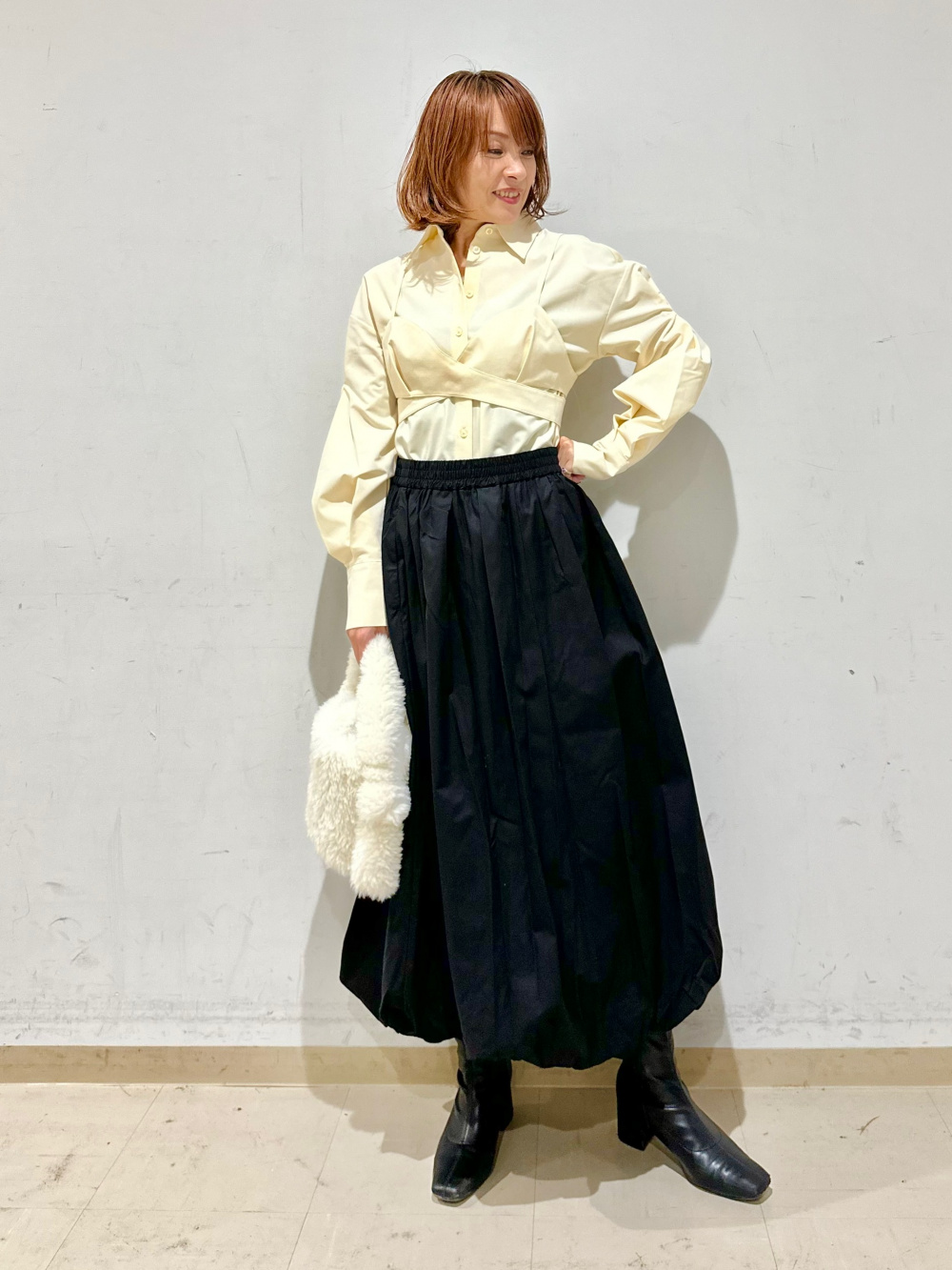 2ピースワンピース by rokh +X、ビスチェコンビネーションシャツ