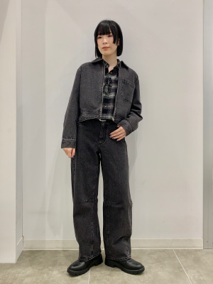 GU公式 | デニムジップアップブルゾン(セットアップ可能)