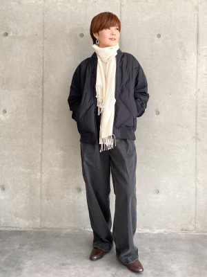 GU公式 | デニムツータックバギースラックス(丈標準71.0～75.0cm)