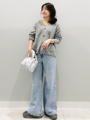 GU公式 | ミドルライズワイドジーンズ(丈標準72.0～76.0cm)