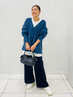 ようこ ヘッドカバー付き GU公式 | ベロアサイドラインプルオンパンツ(セットアップ可能)