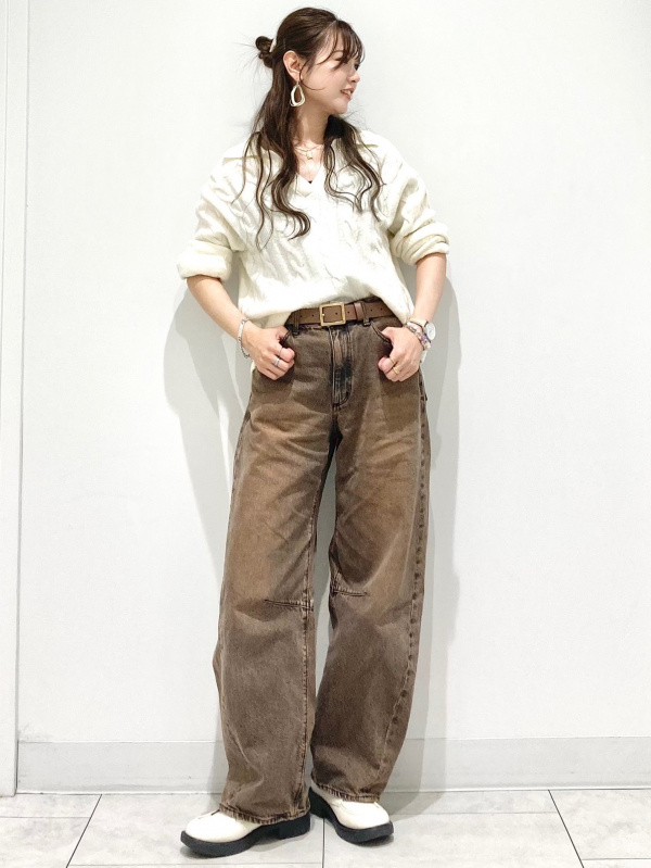 さ。ページ GU公式 | パフィータッチスキッパーケーブルセーター