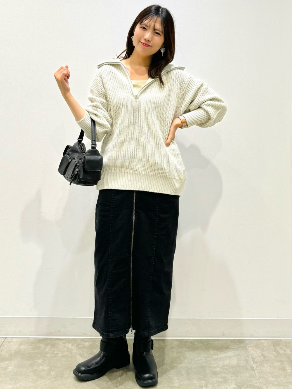 Denim Front Zip Dress」| GU的穿搭理念