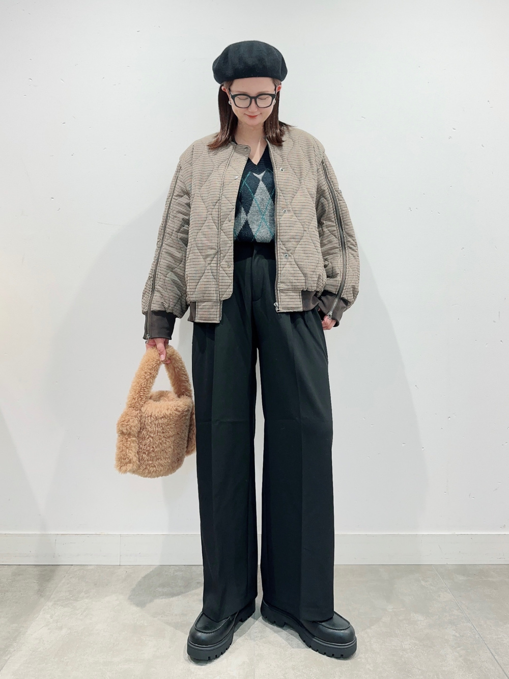 Quilted Jacket/Checked by rokh」| GU的穿搭理念