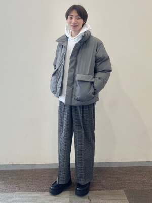 GU公式 | タックワイドパンツ(チェック)(丈標準70.0～74.0cm)