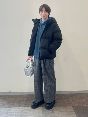 GU公式 | タックワイドパンツ(チェック)(丈標準70.0～74.0cm)