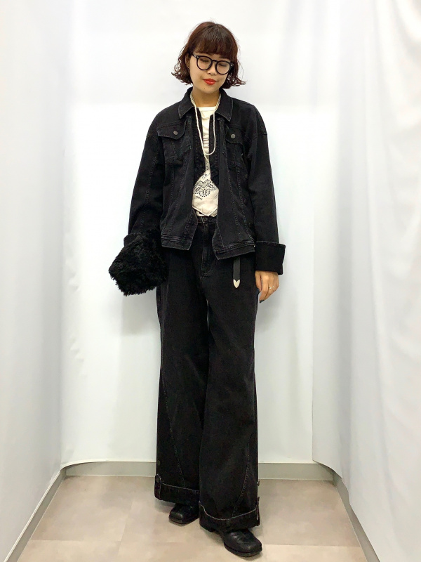 デニムブルゾン　byrokh ハイストレッチ　ロク　GU ブラック デニムブルゾン byrokh ハイストレッチ ロク GU ブラック GU公式