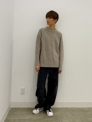 いっぬ　5台分 GU公式 | ブラッシーニットクルーネックセーター