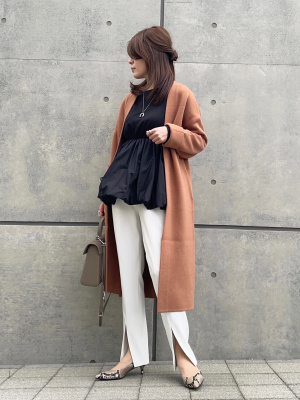 ★新品タグ付き ホワイト ジャケット サイズ2 ★ GU公式 | ニットガウンZ+E