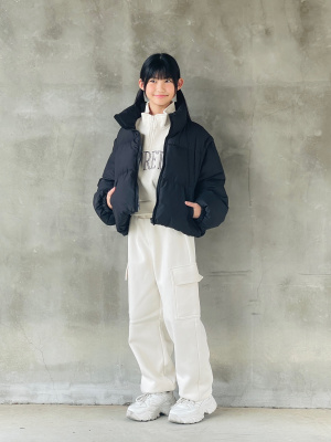 GU公式 | GIRLSヘビーウェイトスウェットカーゴプルオンパンツJR