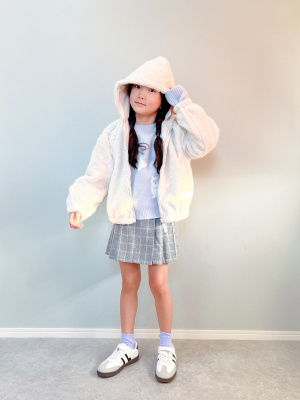 GU公式 | GIRLSジャカードセーター(キャット)