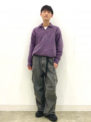 GU公式 | デニムスーパーワイドカーゴパンツ(セットアップ可能)