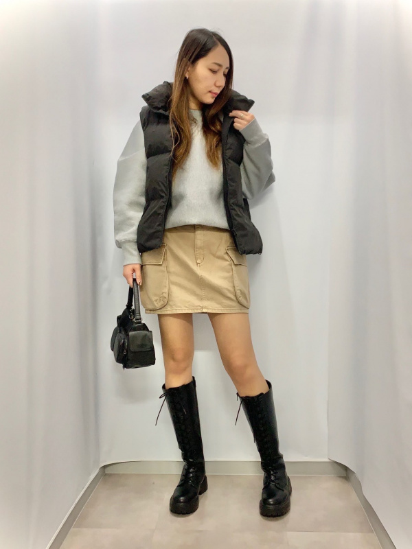 スエード ミニ ワンピース ❤️パンツ ブーツ 相性抜群！オシャレアイテム