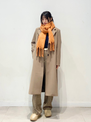 その他 m GU公式 | タックワイドパンツ(チェック)(丈標準70.0～74.0cm)